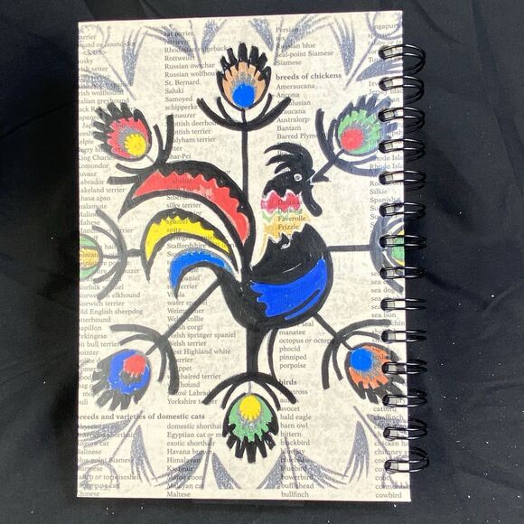 Journal Unique Rooster Lovers Designs Handmade Upcycle Spiral Notebook Barnyard - Picture 5 of 7